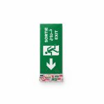 Panneau Signalétique Sortie / Exit Trilingue Flèche Haut/Bas