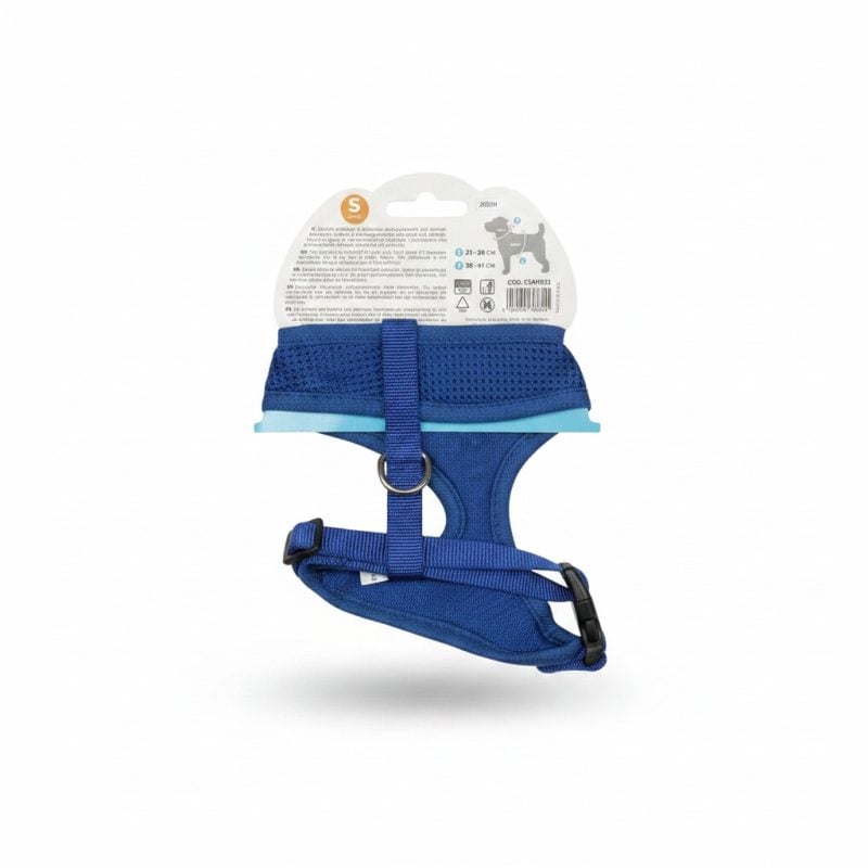 Harnais Doux en Maille Bleu S Love Pet 3641 cm