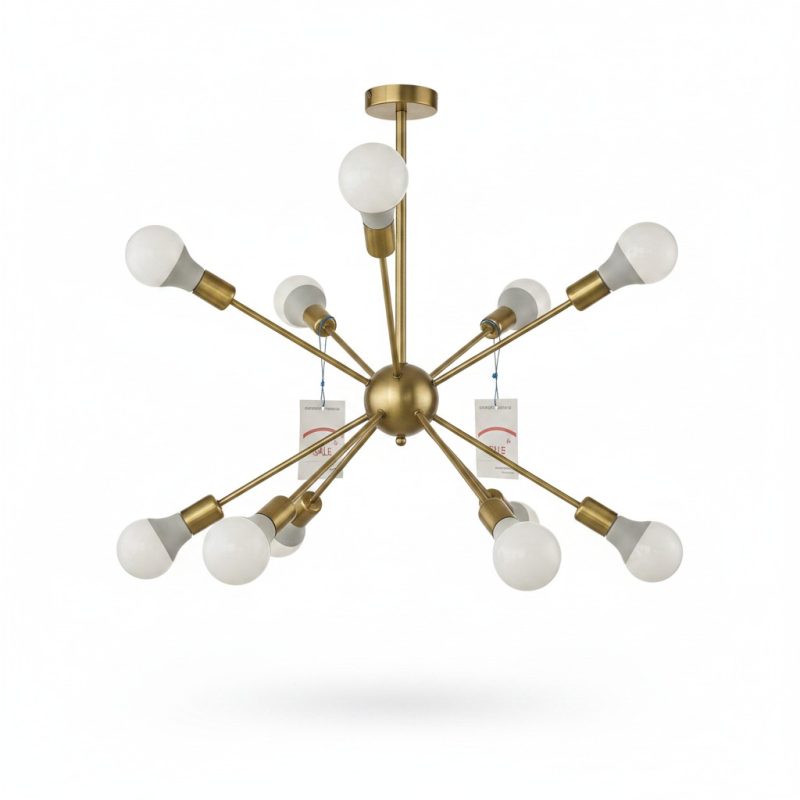 9448471 Suspension Sputnik Or 9 Lampes E27 STEN
