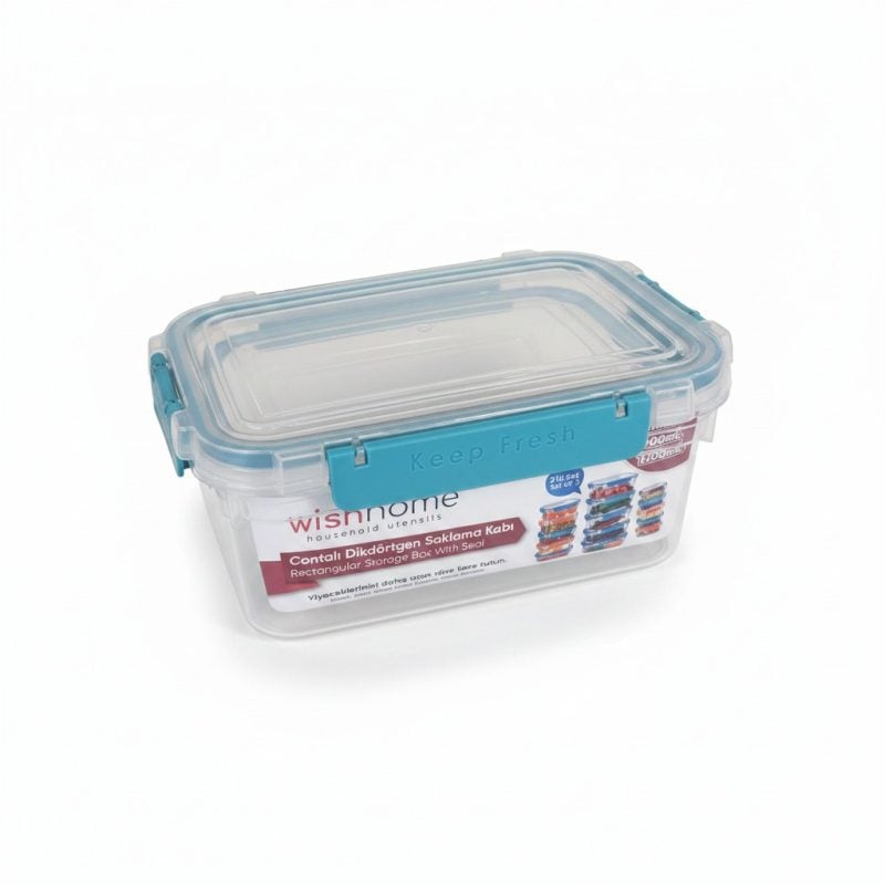 9808941 Set 3 Boîtes Alimentaires Rectangulaires Wishhome