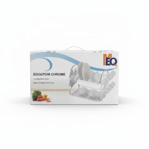 Égouttoir de Cuisine Chromé 2 Niveaux MEQ 53.5cm