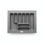 Range-couverts Steely anthracite pour tiroir 65 cm