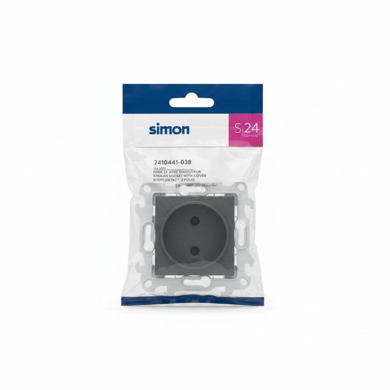 Prise de courant 2P Simon S.24 Graphite 16A