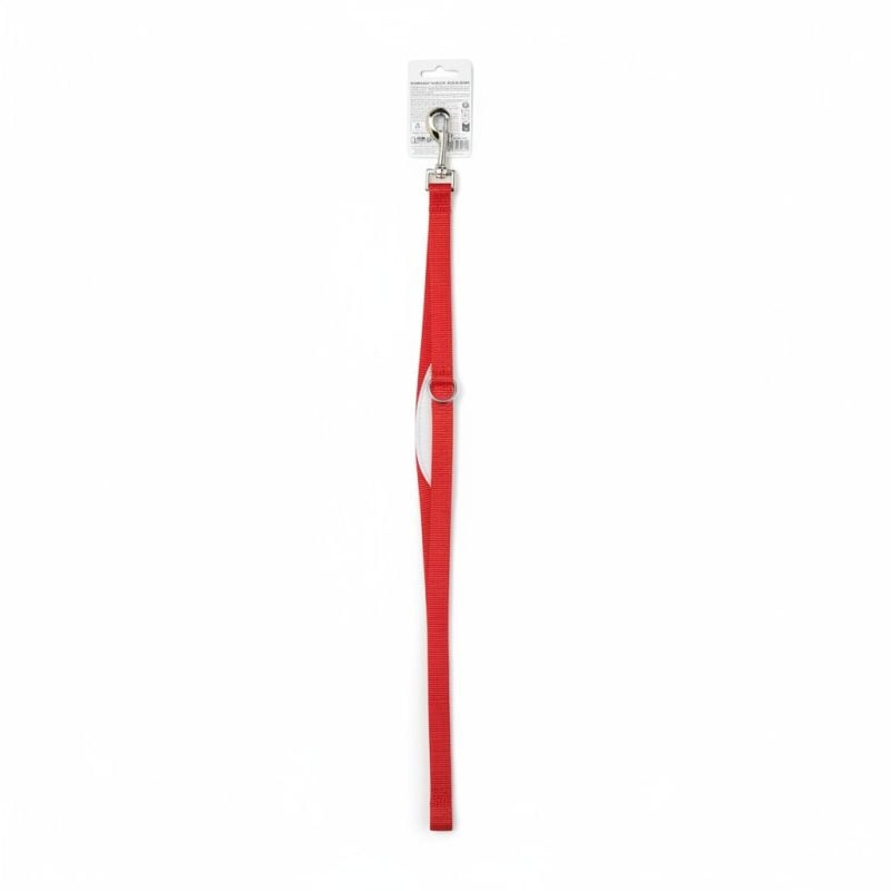 Laisse en nylon rouge M 120x2,0 cm City Dog pour chien