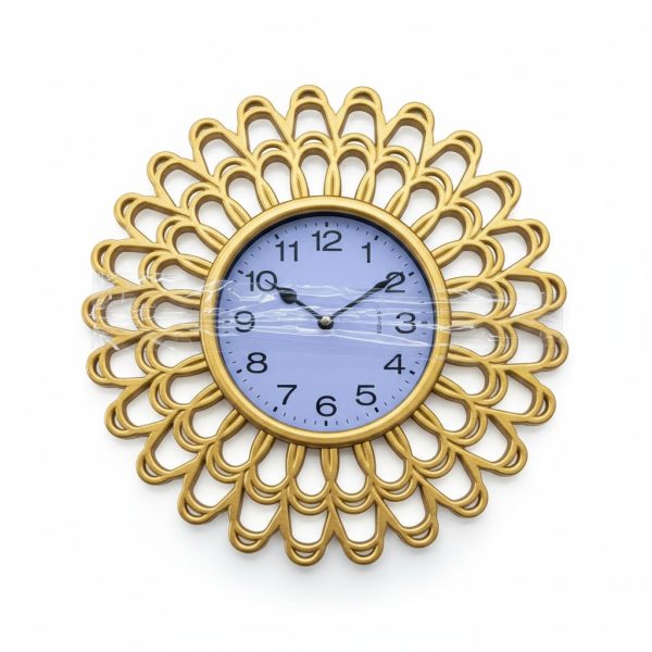 Set Miroir et Horloge Décoratifs Dorés K10H Jasma
