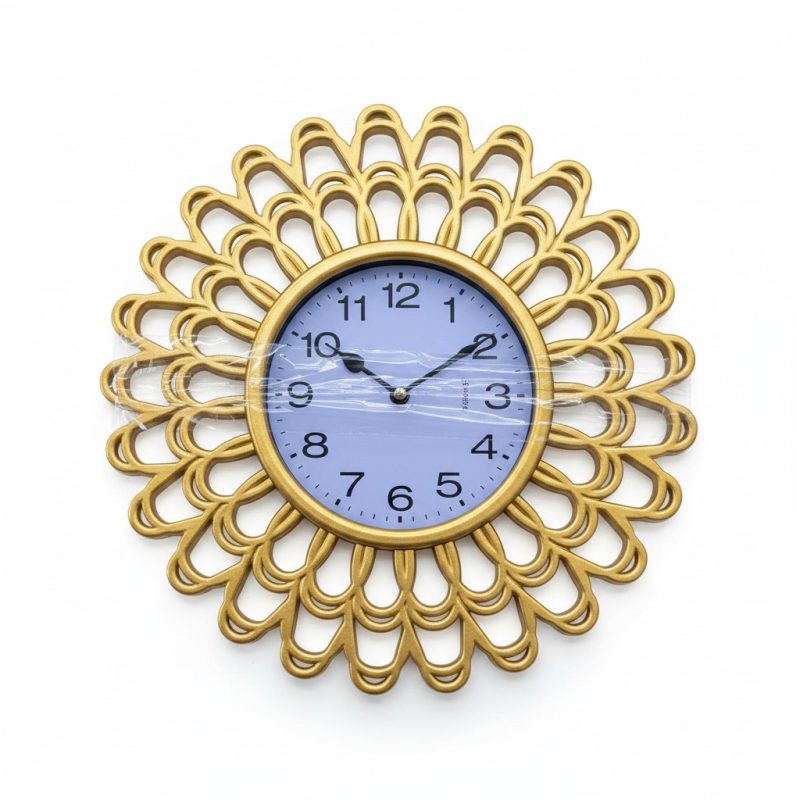 9392111 Set Miroir et Horloge Décoratifs Dorés K10H Jasma