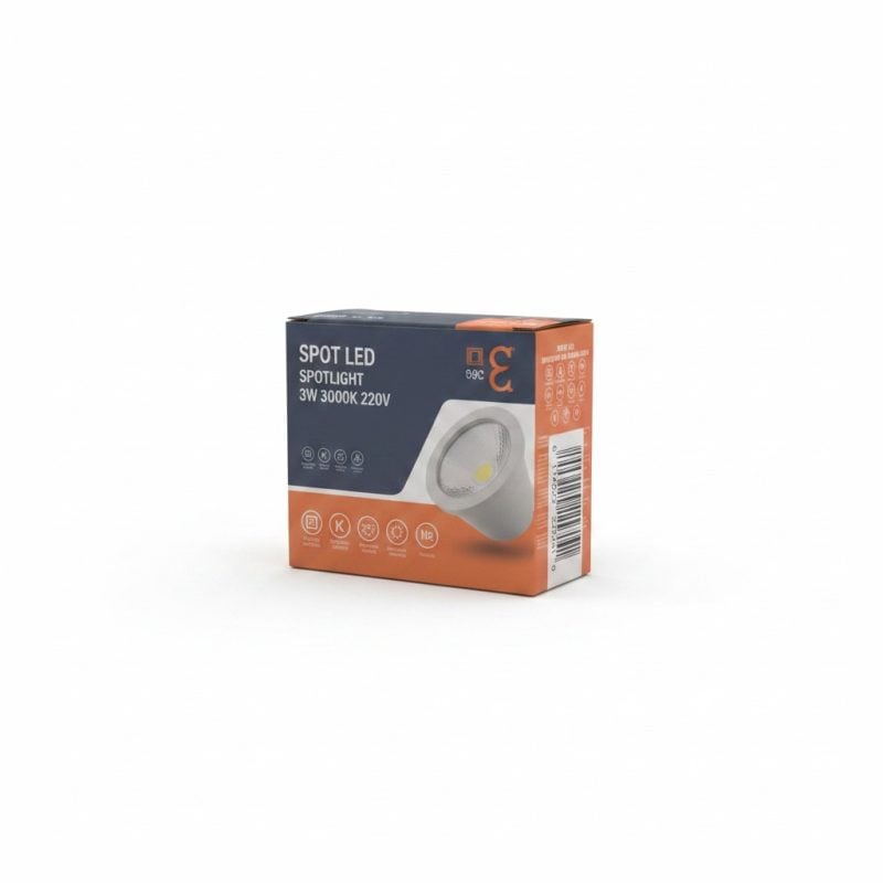 9704501 Spot LED Intégré Rond 3W 3000K IP20 PEC