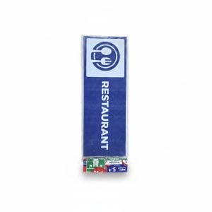 Plaque de signalisation RESTAURANT bleu et blanc