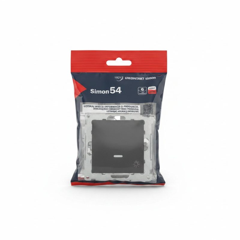 Bouton Poussoir Lumineux Simon 54 Anthracite