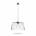 Suspension Design en Verre Bleu Swit B D350mm E27