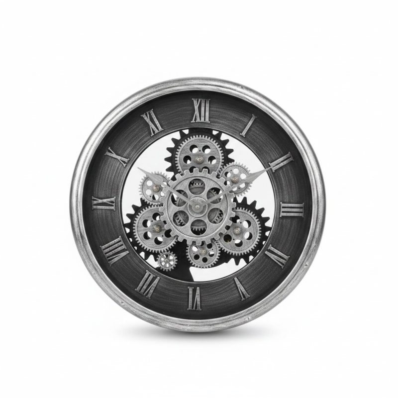 9722261 Horloge Murale 40cm Engrenages Style Industriel