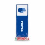 Plaque de signalisation adhésive PRIVÉE bleu et blanc