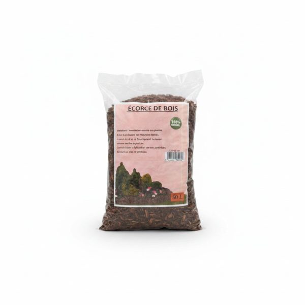 Écorce de Bois 50L pour Paillage et Décoration
