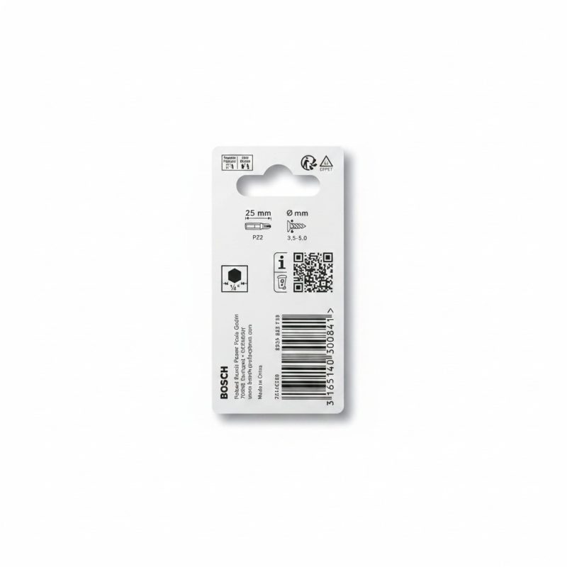 Lot de 3 embouts de vissage PZ2 25mm Extra Hard Bosch