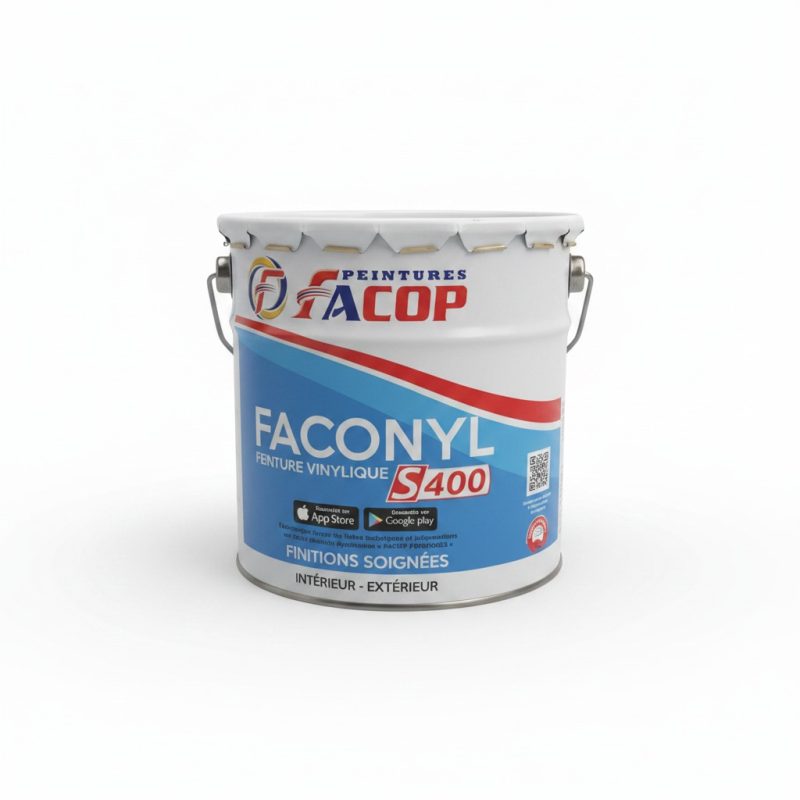 Peinture vinylique Faconyl S400 Blanc 5kg ACOP