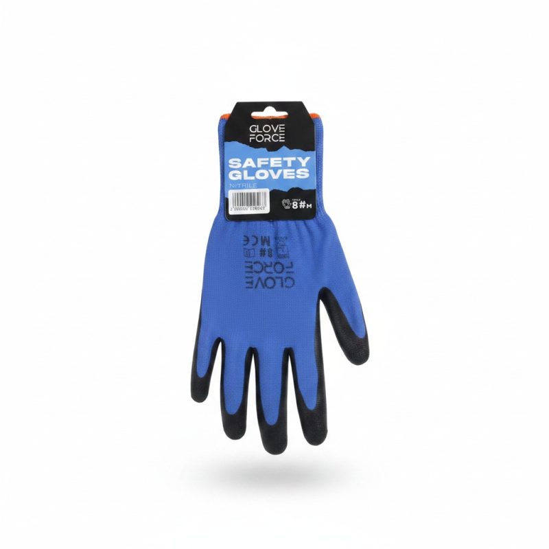 Gants de Protection Nitrile Bleu Taille 8 (M) Glove Force