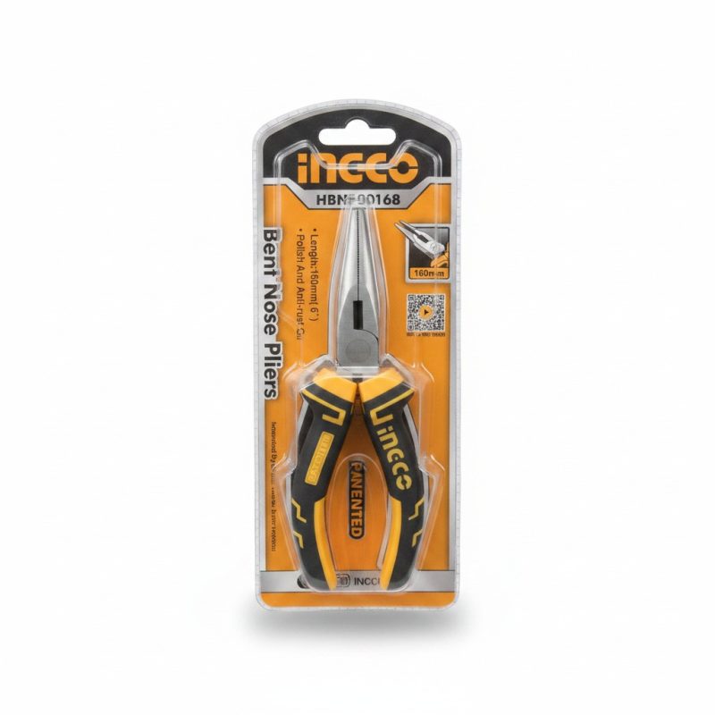 9768951 Pince à bec long coudé 160mm Ingco HBNF00168