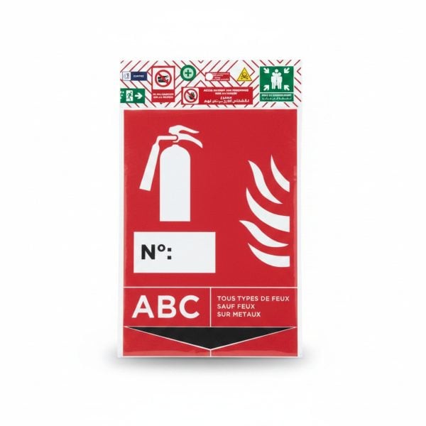 Panneau Extincteur ABC et Kit de Signalétique de Sécurité