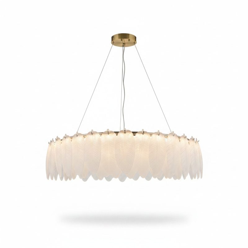 Suspension LED Cosy Plumes 80cm 3 Couleurs 105W