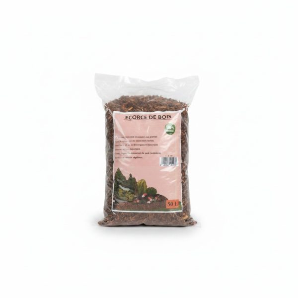 Écorce de Bois 50 L (1-3 cm) pour Paillage et Décoration