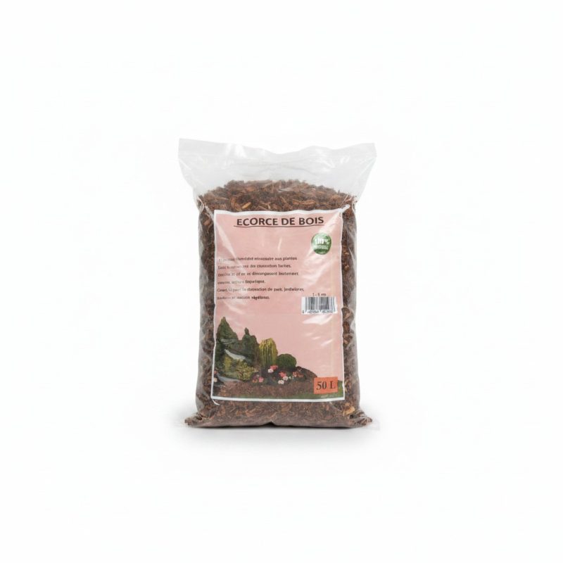 Écorce de Bois 50 L (13 cm) pour Paillage et Décoration