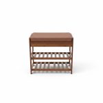 Tabouret range-chaussures avec assise et tiroir en MDF