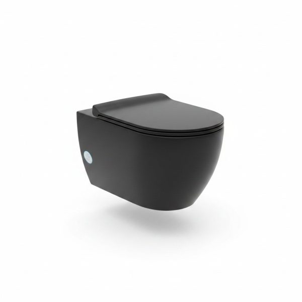 Cuvette suspendue City noir mat sans bride Turkuaz