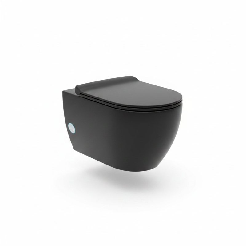 Cuvette suspendue City noir mat sans bride Turkuaz