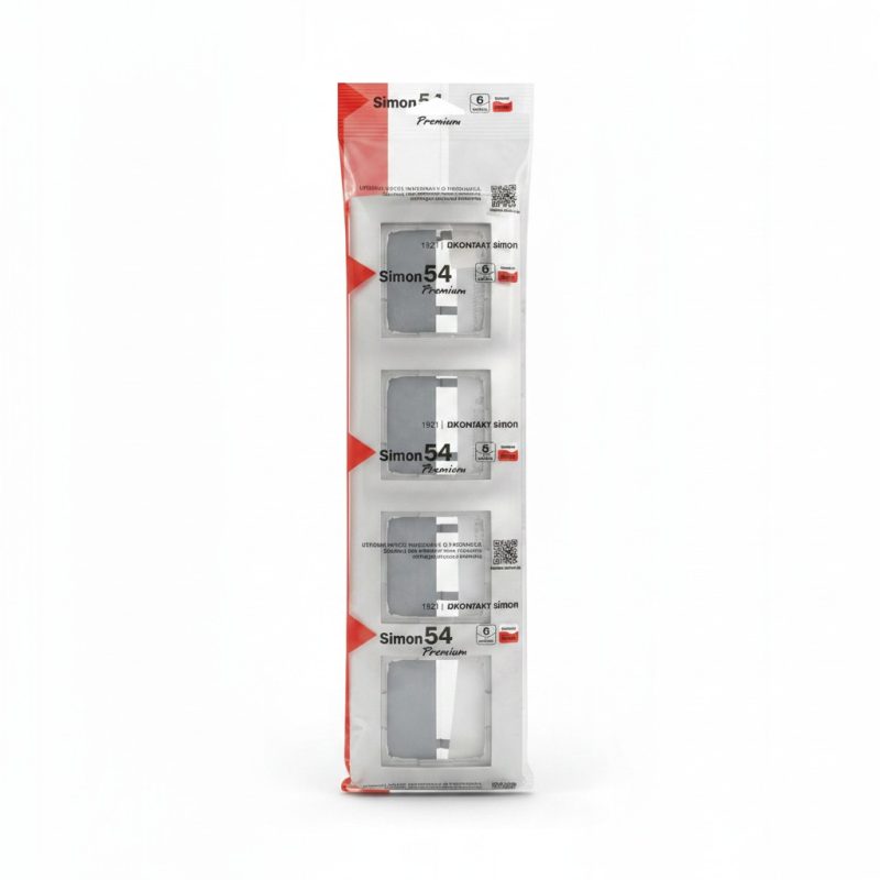 Cadre quadruple Simon 54 Premium argent mat