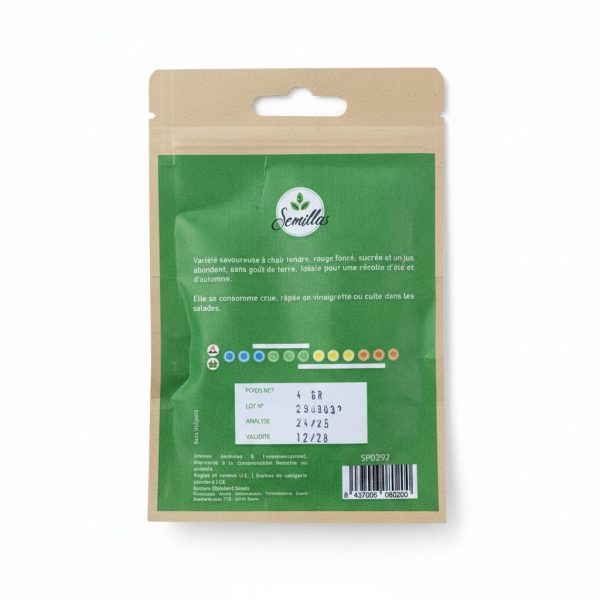 Graines de Betterave rouge Semillas pour potager 4g
