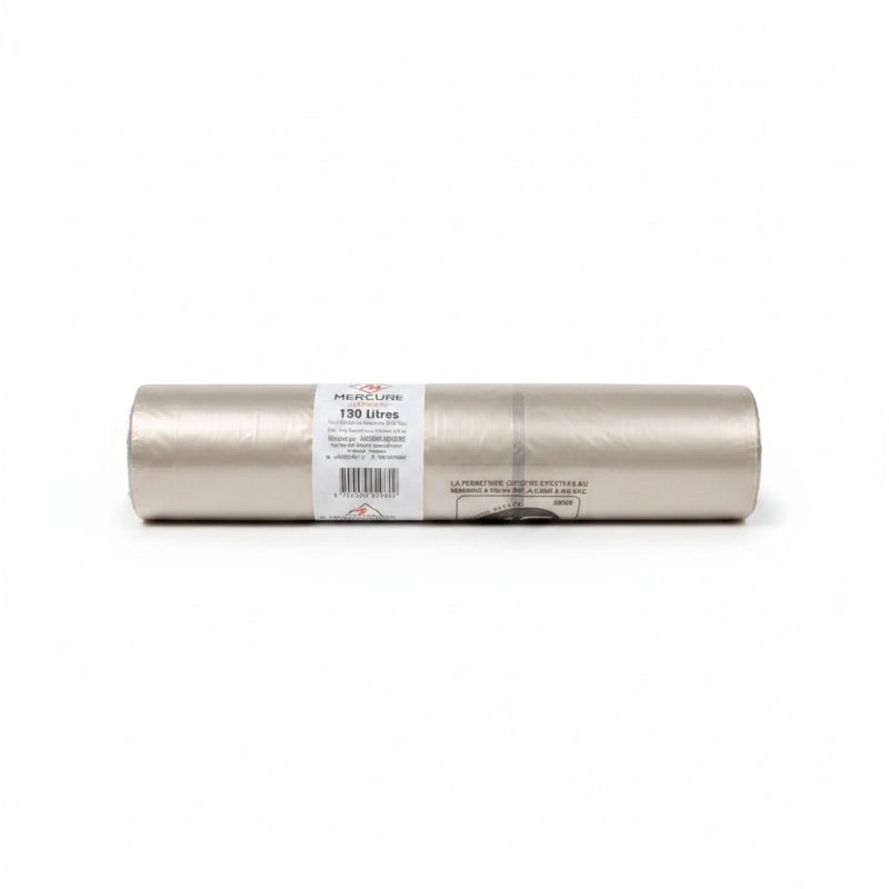 Sac Poubelle Transparent 130L Rouleau de 25 Mercure Industrie