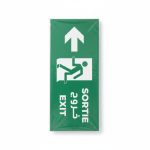 Panneau Signalétique Sortie / Exit Trilingue Flèche Haut/Bas