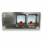 Évier de Cuisine Franke 2 Bacs Inox 116x50 cm avec Égouttoir