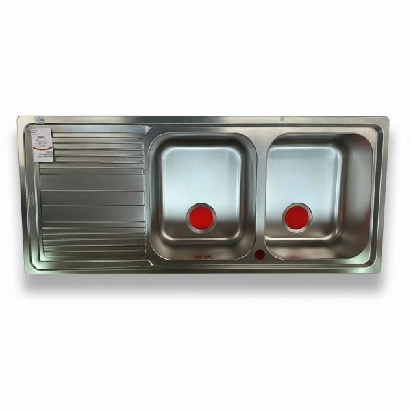 Évier de Cuisine Franke 2 Bacs Inox 116x50 cm avec Égouttoir