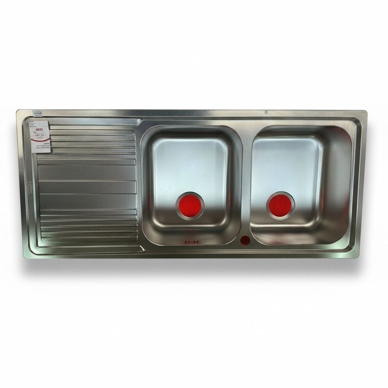 9795861 Évier de Cuisine Franke 2 Bacs Inox 116x50 cm avec Égouttoir