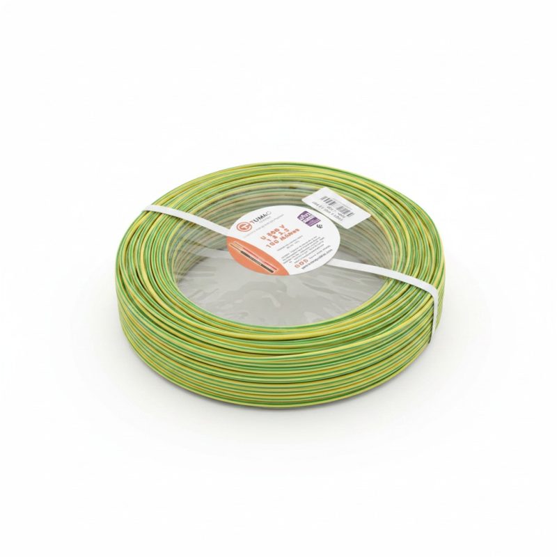 Câble Électrique U 500V 2,5 mm² V/J 100m TUMAG