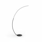 Lampadaire arc LED Miralys 32W en aluminium noir
