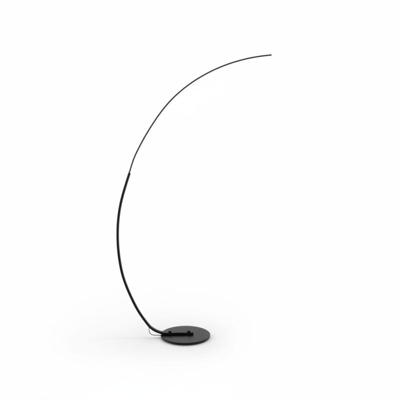 Lampadaire arc LED Miralys 32W en aluminium noir