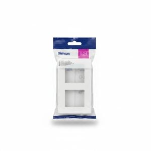Plaque double S24 Harmonie blanche Simon