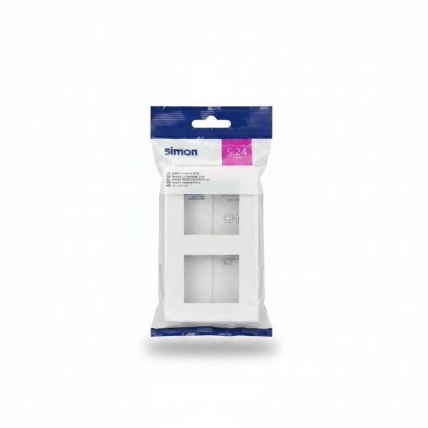 Plaque double S24 Harmonie blanche Simon