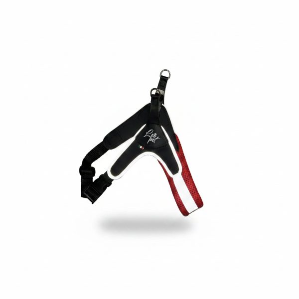 Harnais réglable pour chien Lero Pet rouge et noir 50-60 cm