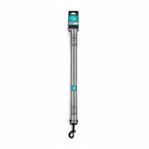 Laisse Lydog nylon et maille gris M 120x2,0 cm