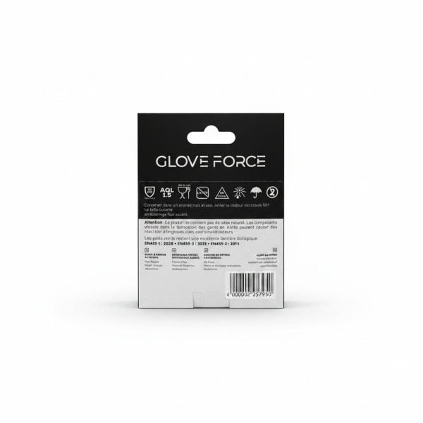 Gants Nitrile Noirs Jetables T.M (Boîte de 10) GLOVE FORCE