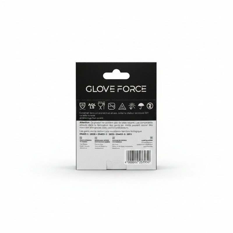 Gants Nitrile Noirs Jetables T.M (Boîte de 10) GLOVE FORCE
