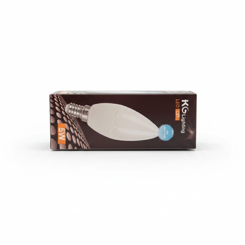 Ampoule LED Bougie C37 E14 5W 6500K Lumière Froide KG Lighting