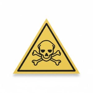 Plaque de Signalisation Danger de Mort / Toxique Triangulaire