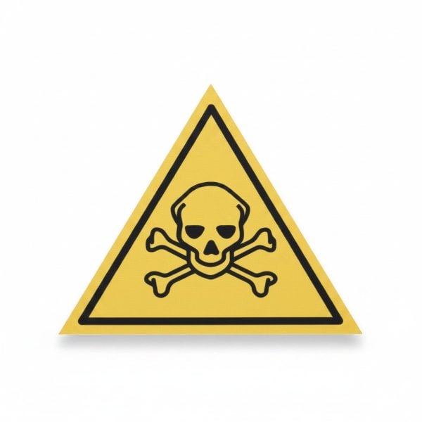 Plaque de Signalisation Danger de Mort / Toxique Triangulaire
