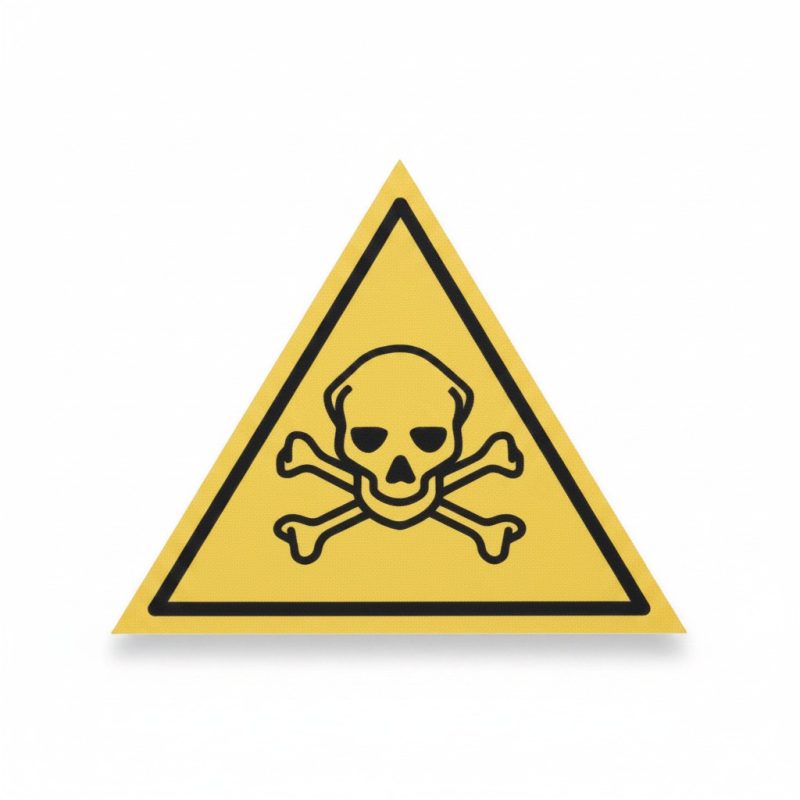 Plaque de Signalisation Danger de Mort / Toxique Triangulaire