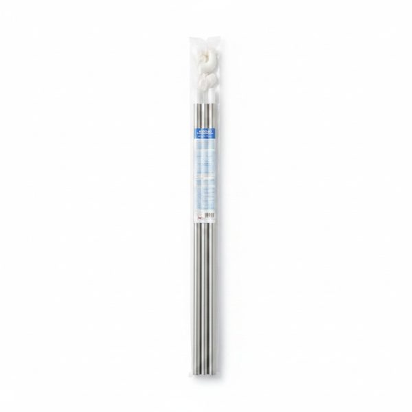Tringle à rideau de douche modulable en métal chromé