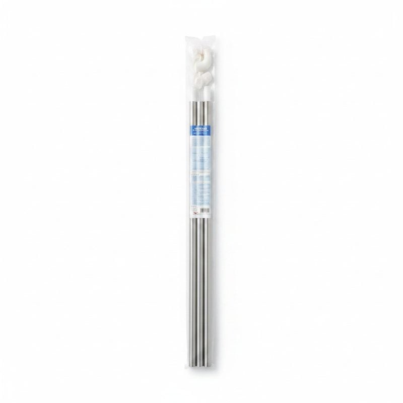 9562951 Tringle à rideau de douche modulable en métal chromé
